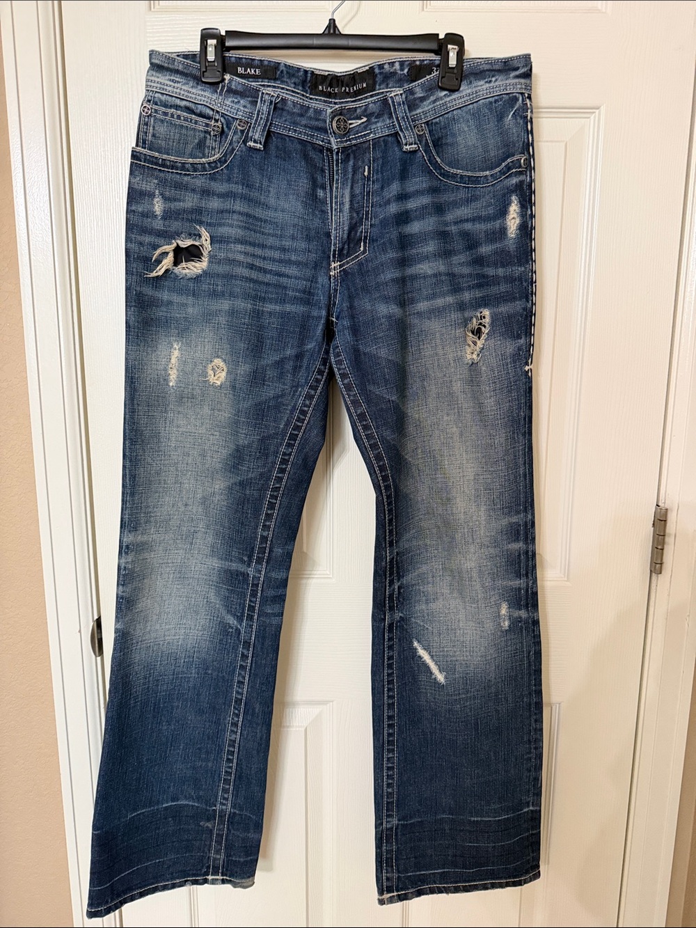 by Todd Snyder Blake Distressed Blue Jeans for Men